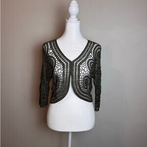 Zashi Y2K Crochet Cardigan Shrug - Size M